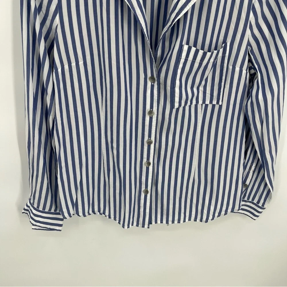 Anthropologie Blue and White Striped Blouse - Picture 4 of 10